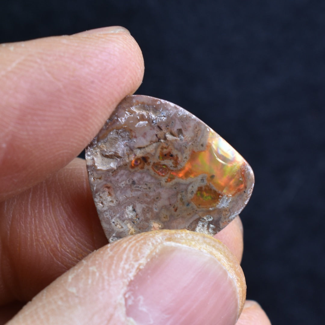 Mexican Cantera Galaxy Opal, Matrix Cabochon Stone 2.6ct - #23