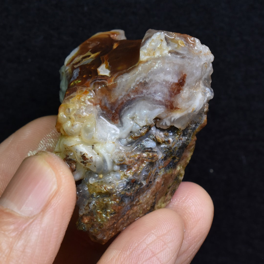Mexican Rough Raw Fire Agate Specimen Rock - Top Grade - 268ct #44