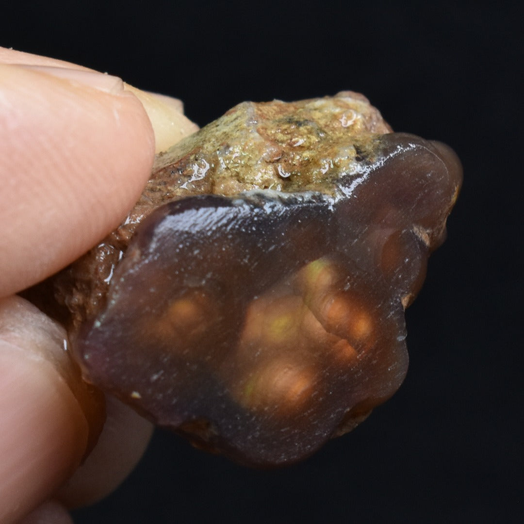 Mexican Rough Raw Fire Agate Specimen Rock - Top Grade - 27ct #57