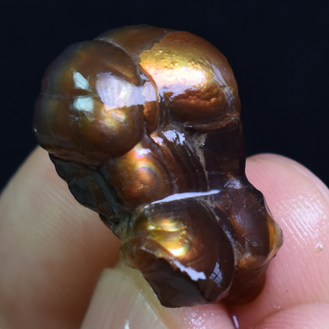Mexican Rough Raw Fire Agate Specimen Rock - Top Grade - 25ct #61