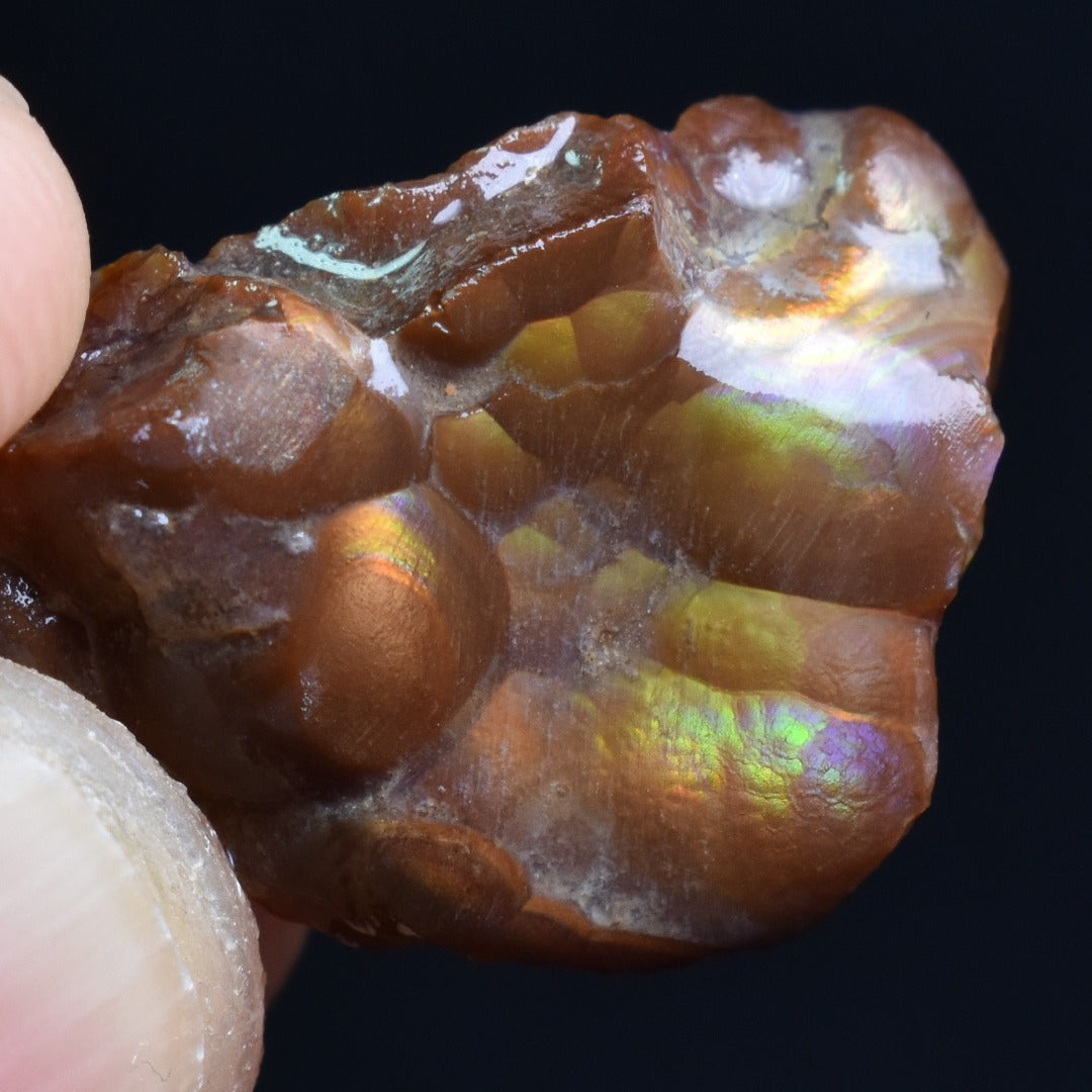 Mexican Rough Raw Fire Agate Specimen Rock - Top Grade - 14ct #72