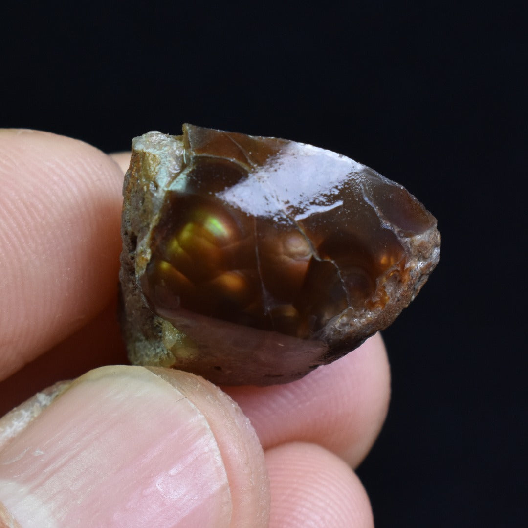 Mexican Rough Raw Fire Agate Specimen Rock - Top Grade - 26ct #76