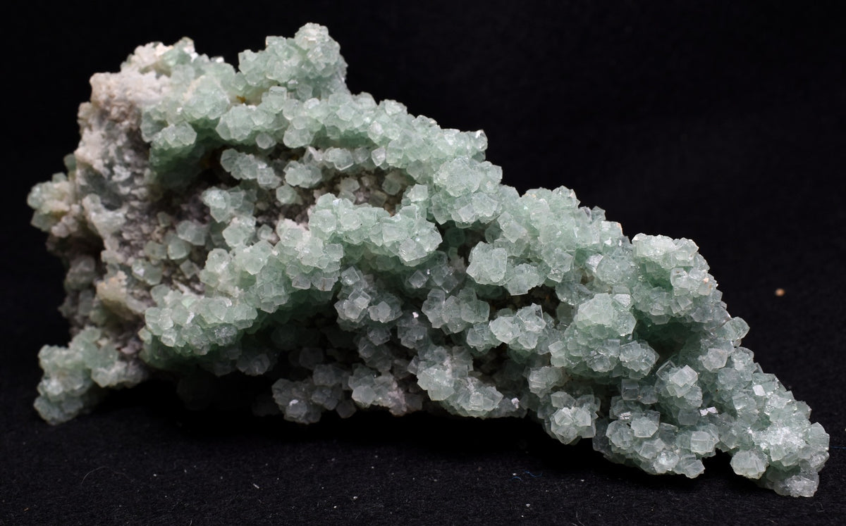 Large Green Fluorite Raw Cluster Specimen (with Calcite) from Hunan, China - 419 grams #06