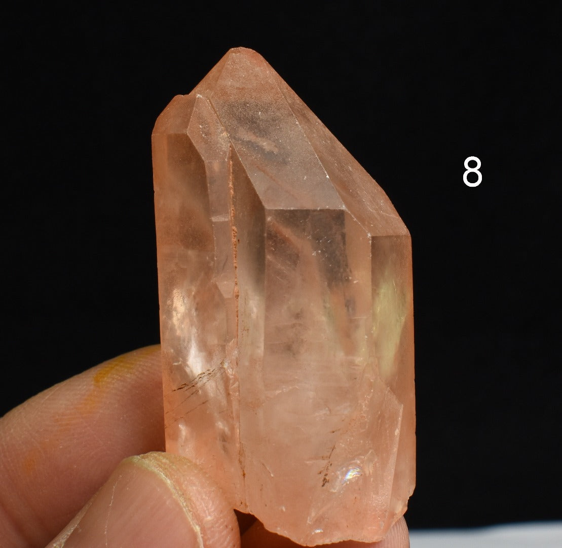 Tangerine Lemurian Quartz TWIN Crystal Point, Tower, Wands from Brazil - 8 Options