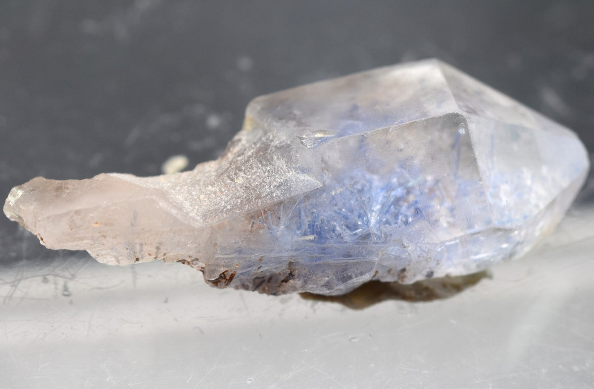 Natural Dumortierite in Clear Quartz Inclusion Raw Crystal Specimen from Brazil - 1.06 grams - 2.2cm