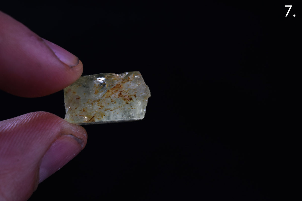 Heliodor Raw Green Yellow Beryl Crystal Specimen - 8 Sizes - 1 Count - Group 07