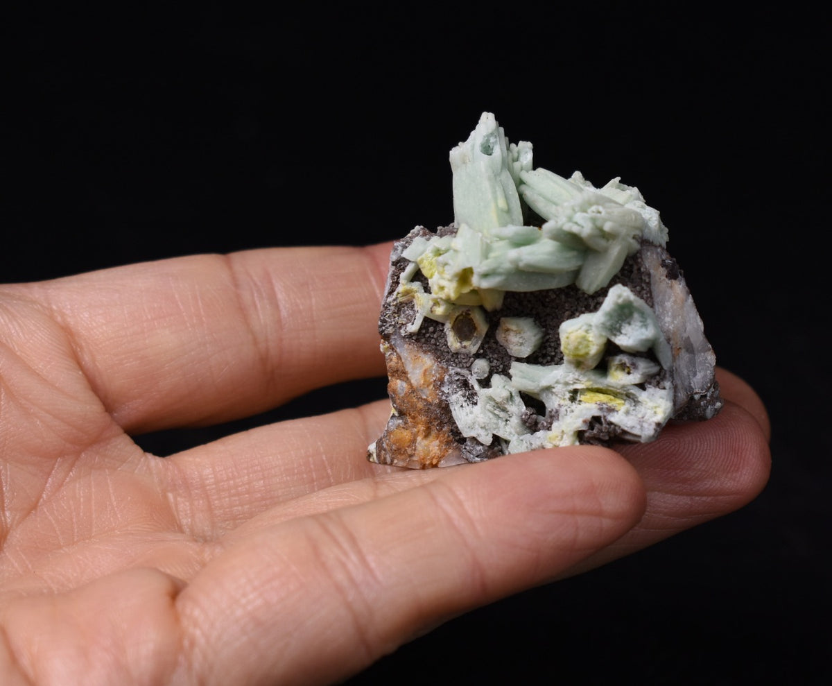 Rare Plumbogummite Cluster - Daoping Mine, China, Blue-Green Pseudomorphs after Pyromorphite - 39 grams