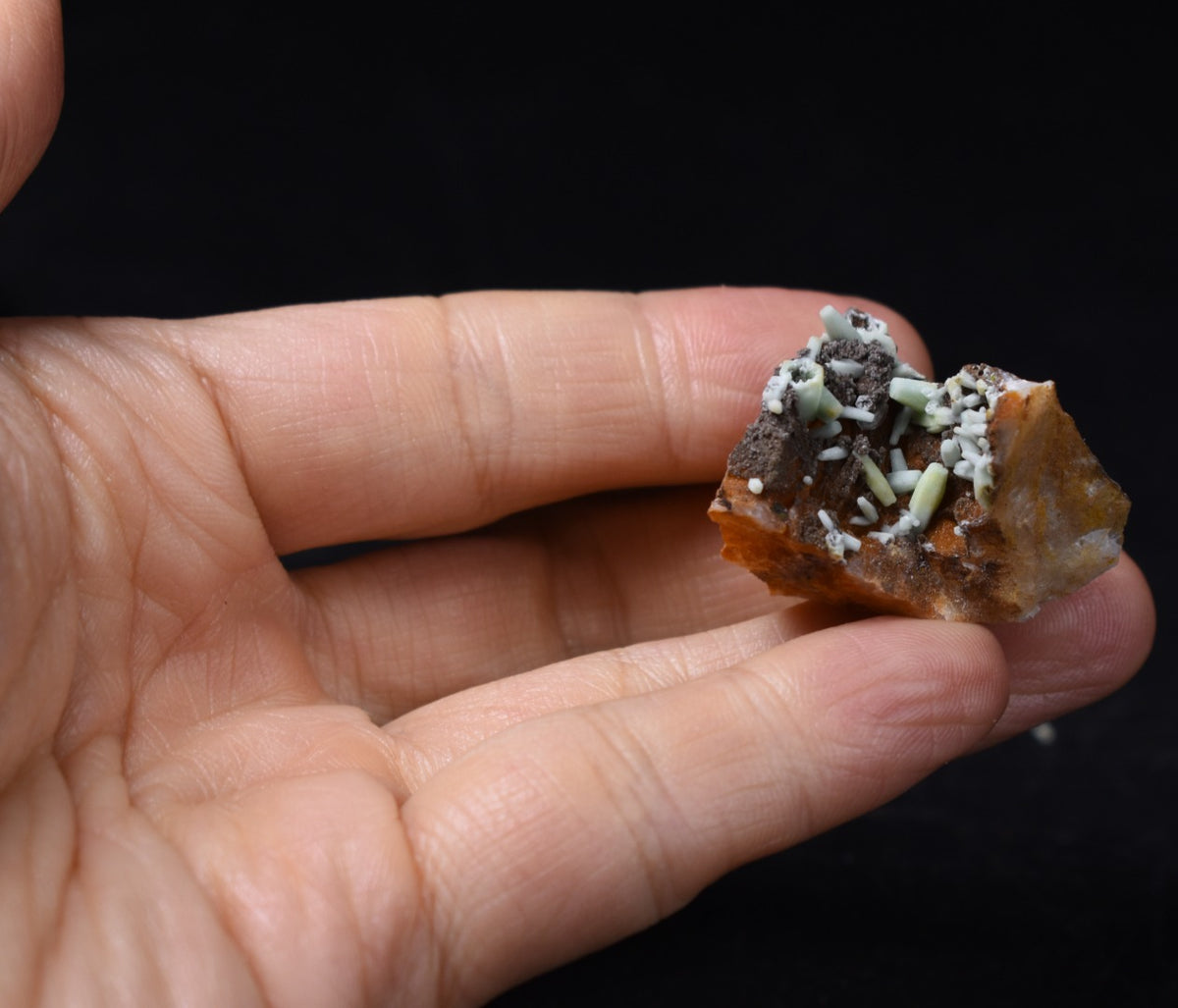 Rare Plumbogummite Cluster - Daoping Mine, China, Blue-Green Pseudomorphs after Pyromorphite - 14 grams