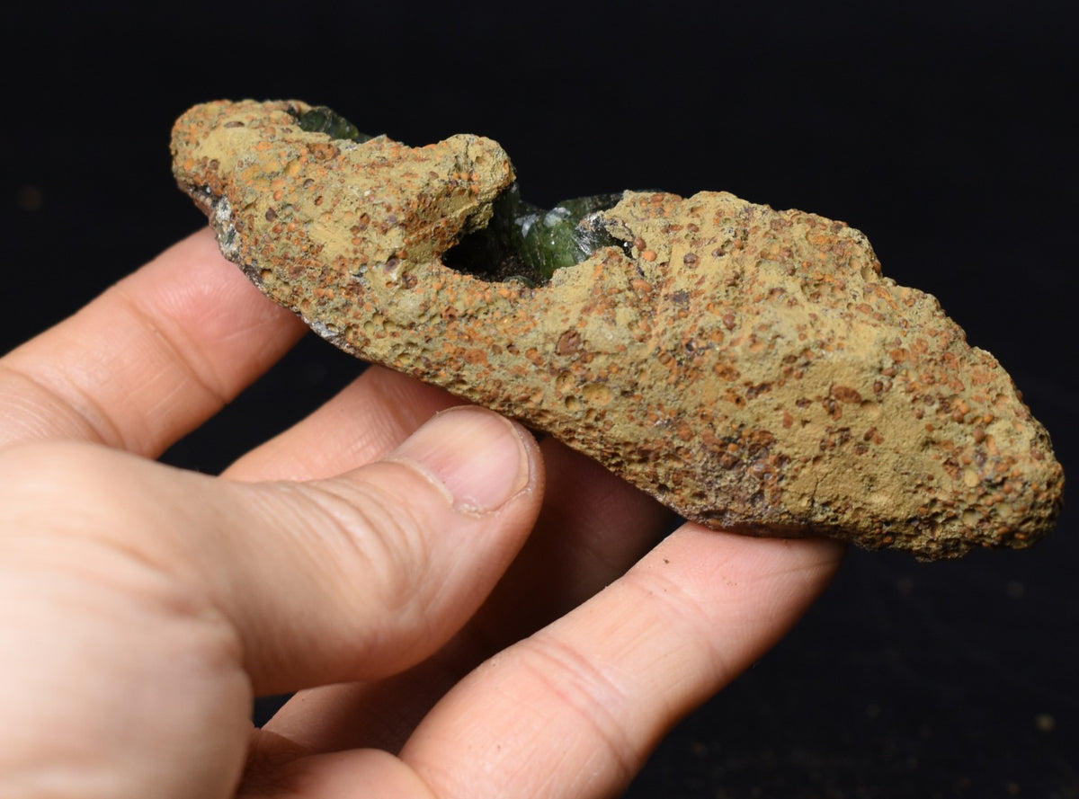 Rare Lustrous Green Ludlamite in Vug ? Cabe�a do Cachorro, Brazil - 92 grams