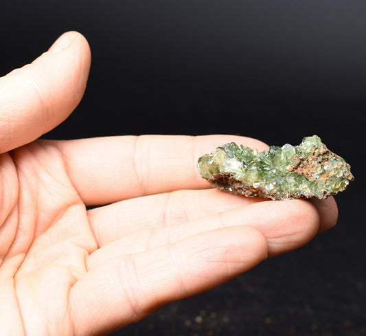 Rare Lustrous Green Ludlamite in Vug - Cabeca do Cachorro, Brazil - 16 grams