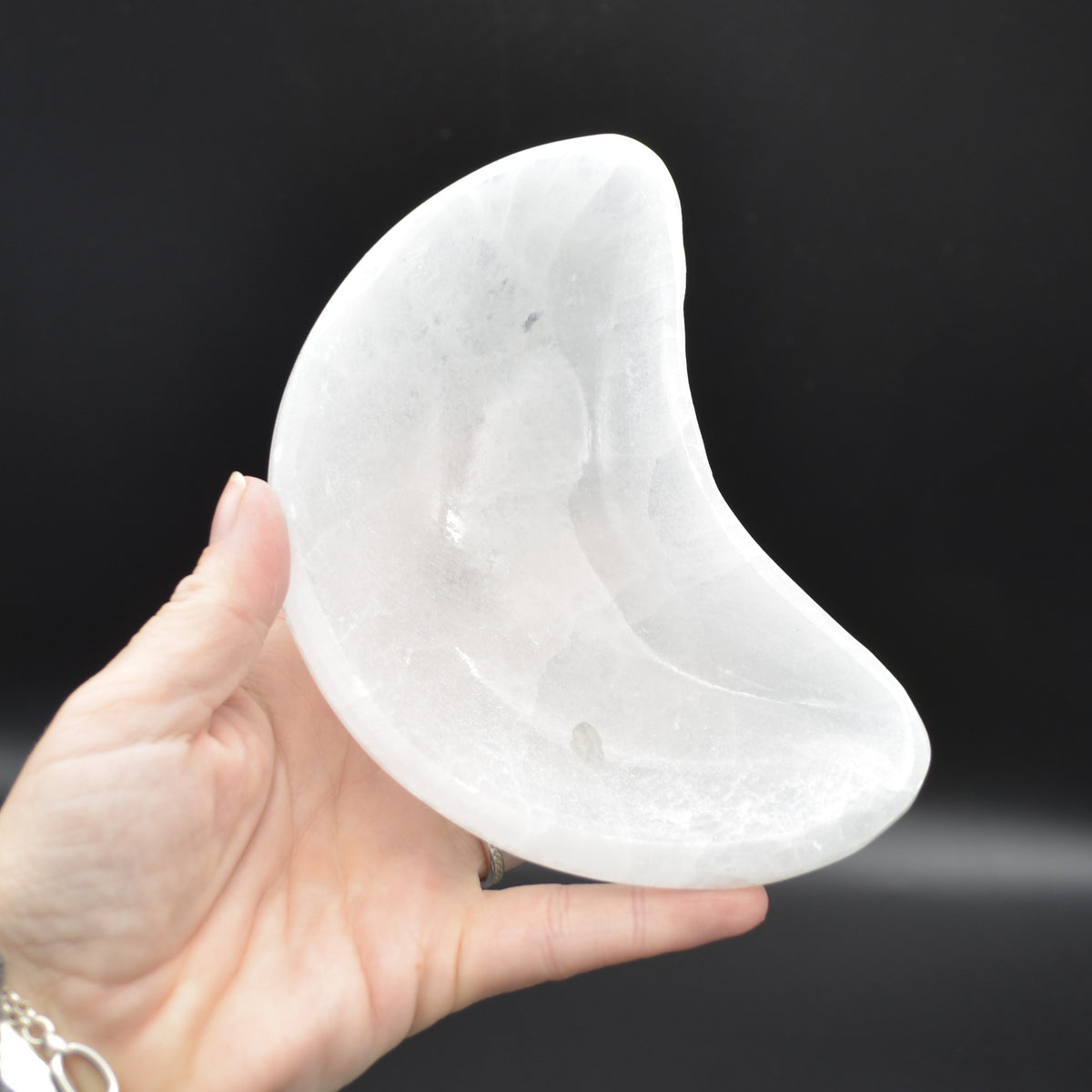 Selenite Moon Charging Bowl - 14.5cm - 1 Count