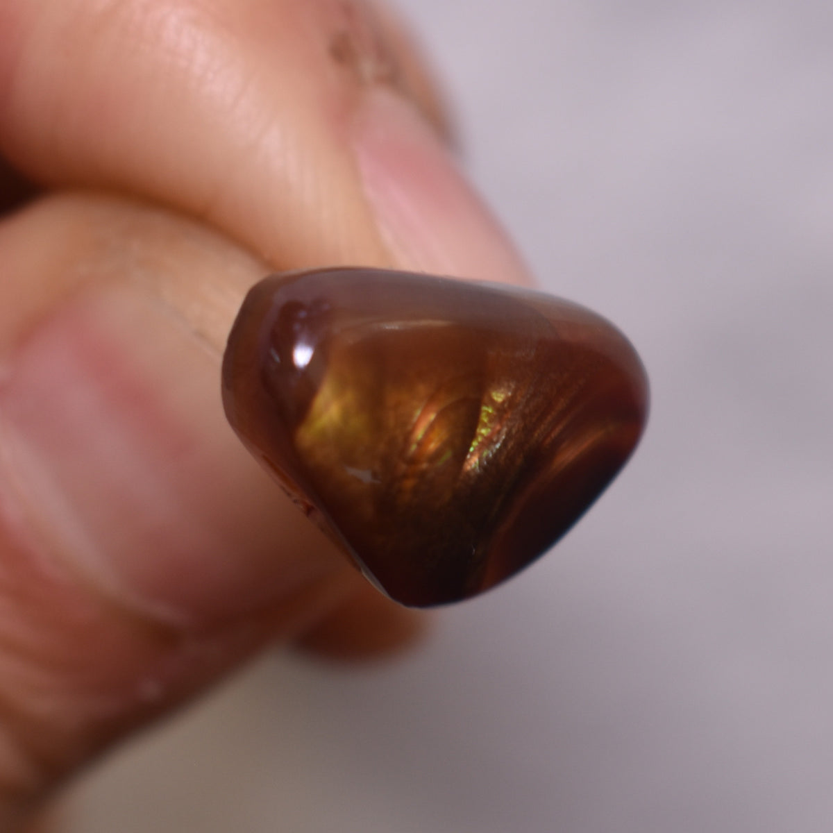 Mexican Polished Fire Agate Freeform Cabochon - 10.7ct - #03