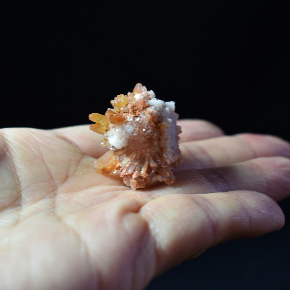 Creedite Crystal Cluster Specimen with Fluorite and Gearksutite from Navidad Mine, Durango Mexico - 15.4 grams #03