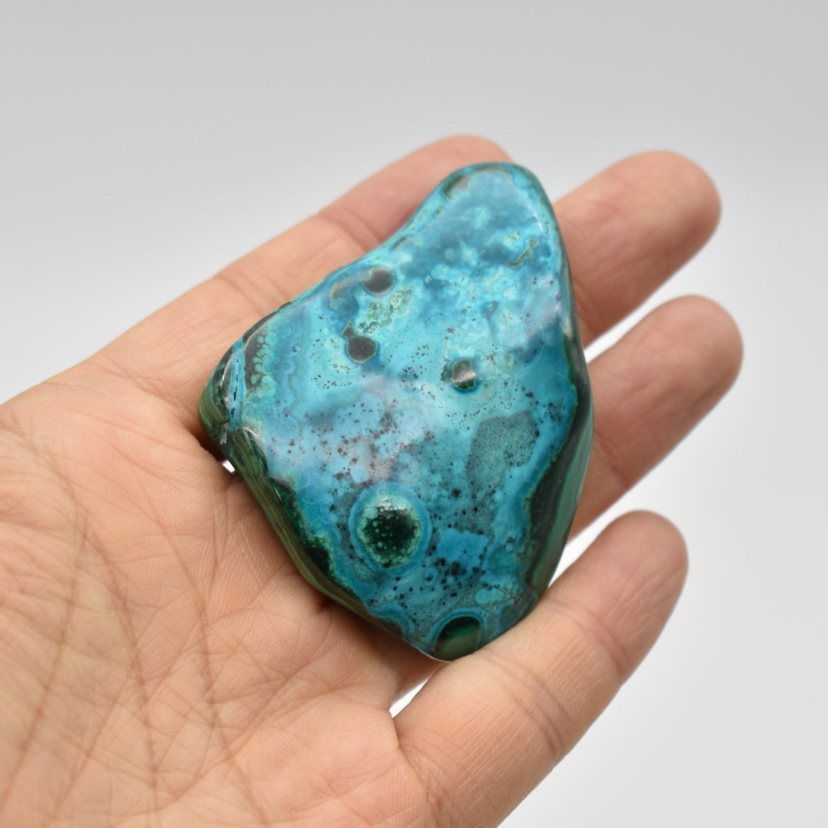 Malacolla Malachite Chrysocolla Polished Crystal Freeform from Congo - 77 grams - 1 Count - #30