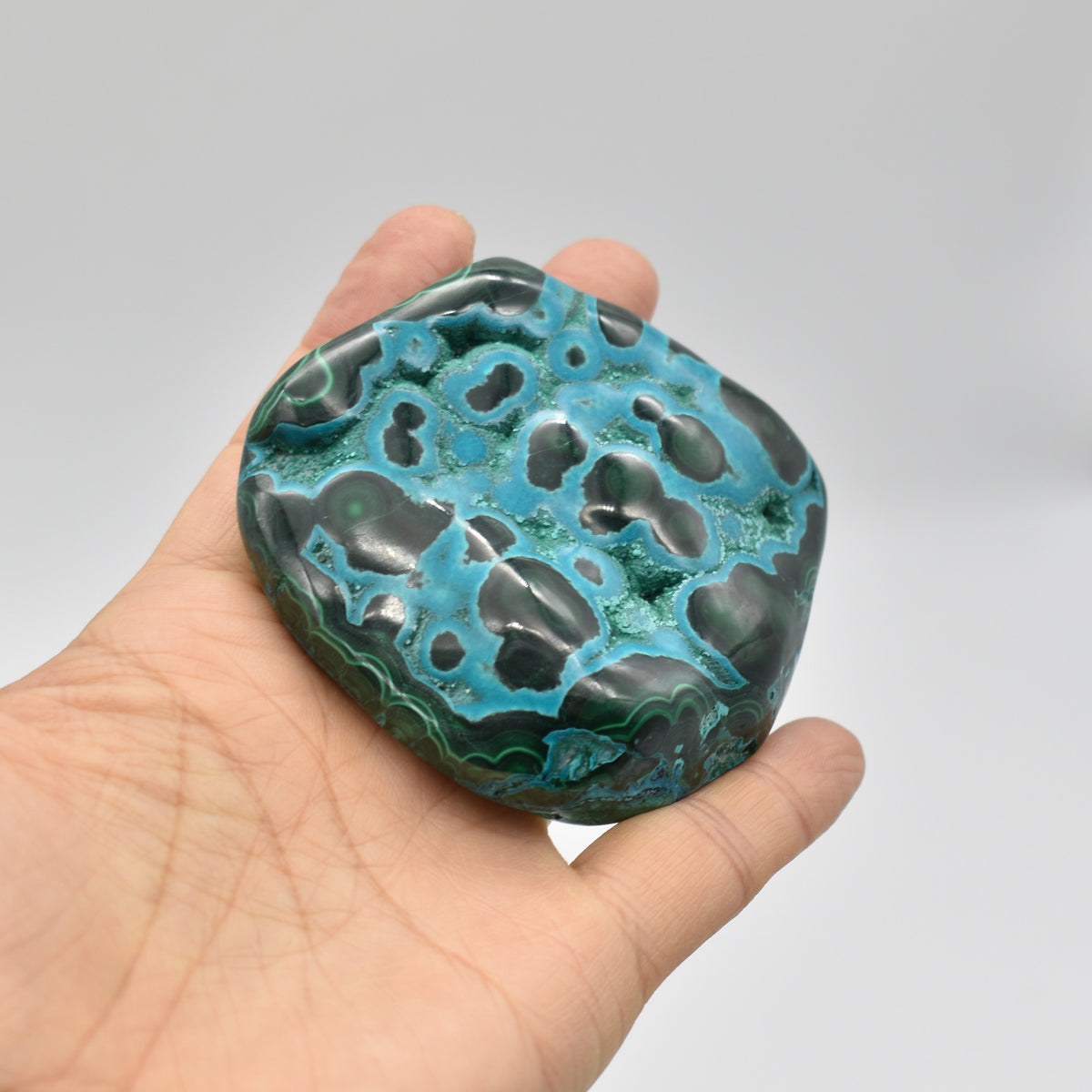 Malacolla Malachite Chrysocolla Polished Crystal Freeform from Congo - 203 grams - 1 Count - #33