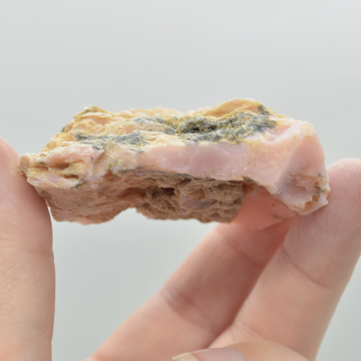 Raw Peruvian Pink Opal Rough Crystal Specimen Rock from Peru - 52 grams #08