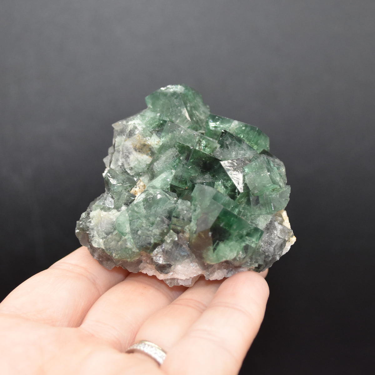 Diana Maria Fluorite Raw Cluster / Specimen with Quartz - Sourced UK - 153 grams #326