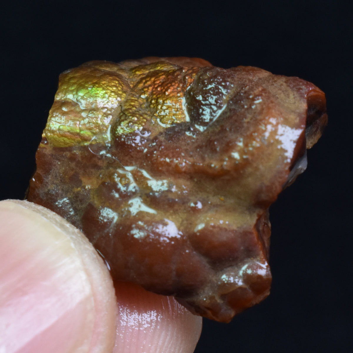 Mexican Rough Raw Fire Agate Specimen Rock - Top Grade - 27ct #62