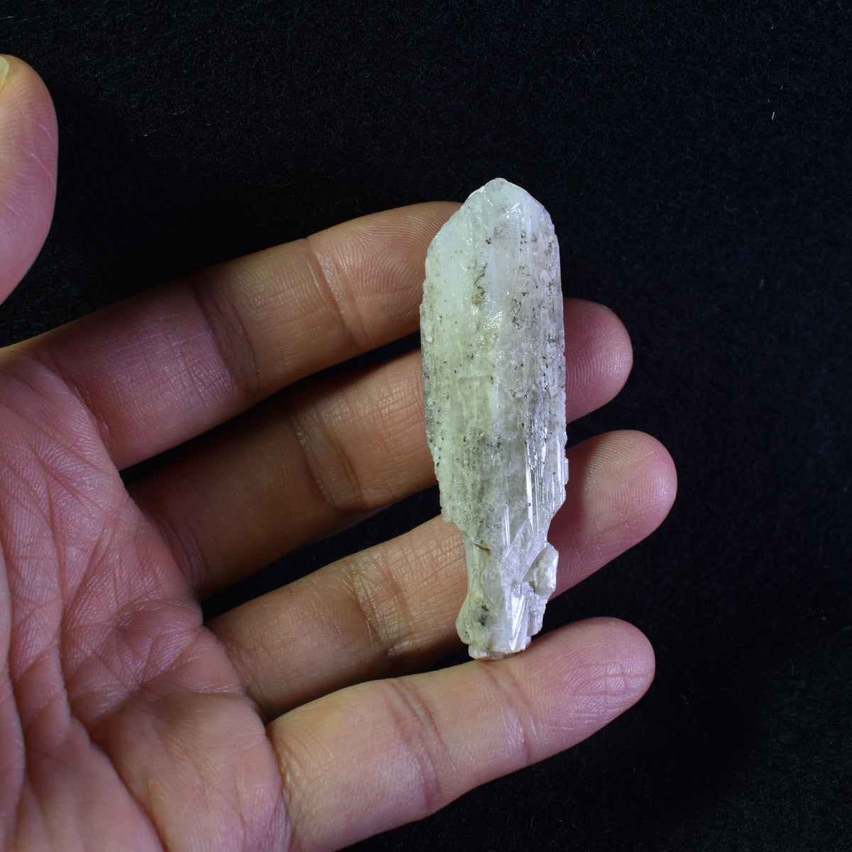 Danburite (with Pyrite) UV Reactive Crystal Raw Point Specimen from Mexico - 19 grams - #07