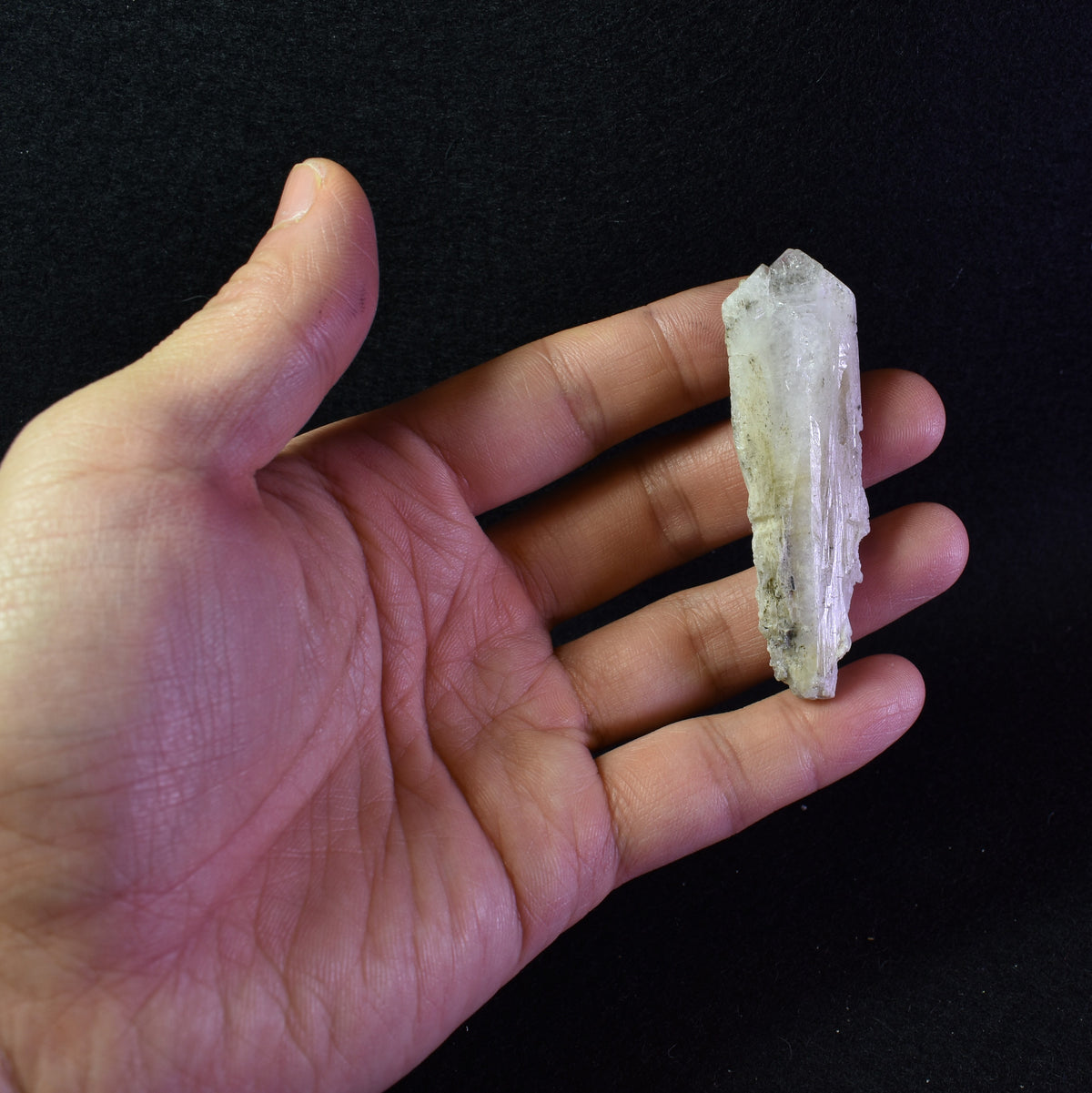 Danburite (with Pyrite) UV Reactive Crystal Raw Point Specimen from Mexico - 21 grams - #23
