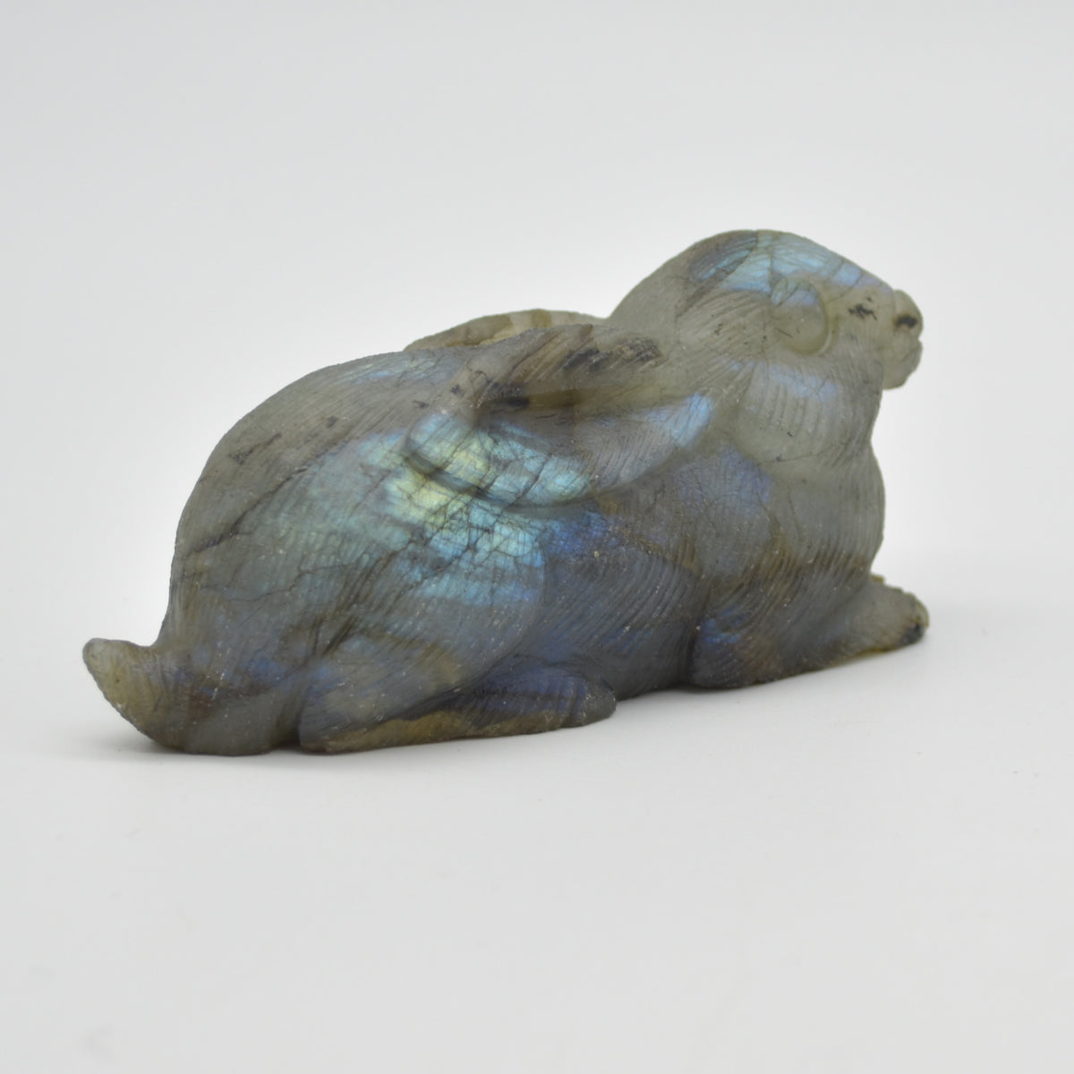 Labradorite Carved Rabbit - 9cm - 163 grams #09