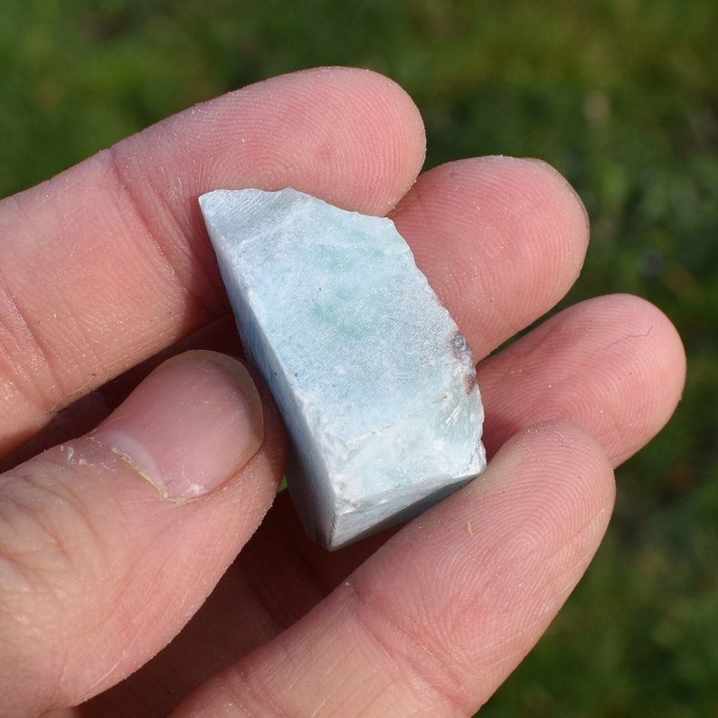 Larimar Dolphin Stone Freeform Raw Slab Slice - 18 grams - #037