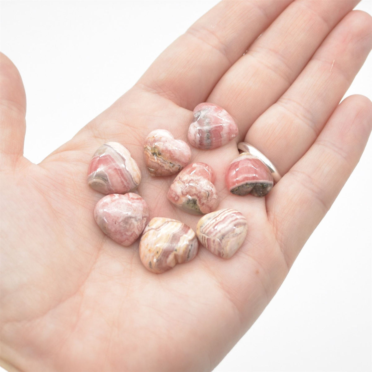 Rhodochrosite Tiny Heart - 1.5cm - 1 Count