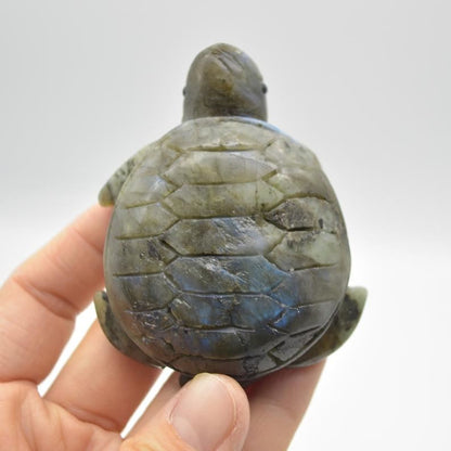 Labradorite Turtle - 7cm x 5.5cm x 2.5cm - 119 grams