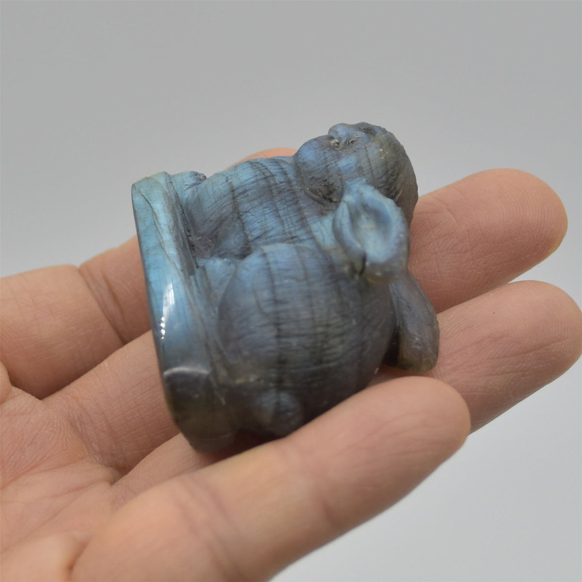 Labradorite Bunny Rabbit - 5cm x 4cm x 2cm - 59 grams