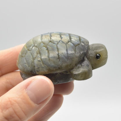 Labradorite Turtle - 5cm x 4cm x 2.5cm - 105 grams