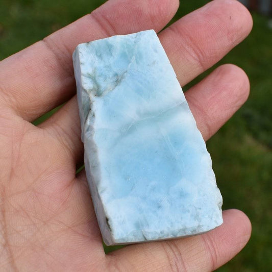 Larimar Dolphin Stone Freeform Raw Slab Slice - 44 grams - #016