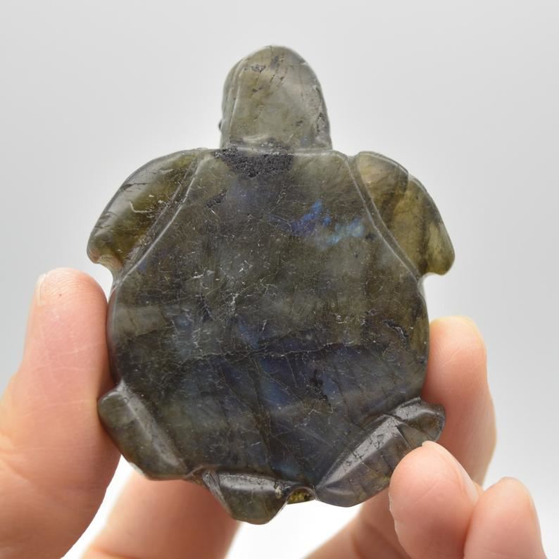 Labradorite Turtle - 6.5cm x 4cm x 2.5cm - 86 grams