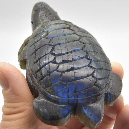 Labradorite Turtle - 9cm x 5.5cm x 2.5cm - 146 grams