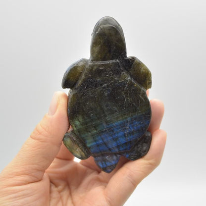 Labradorite Turtle - 9cm x 5.5cm x 2.5cm - 146 grams