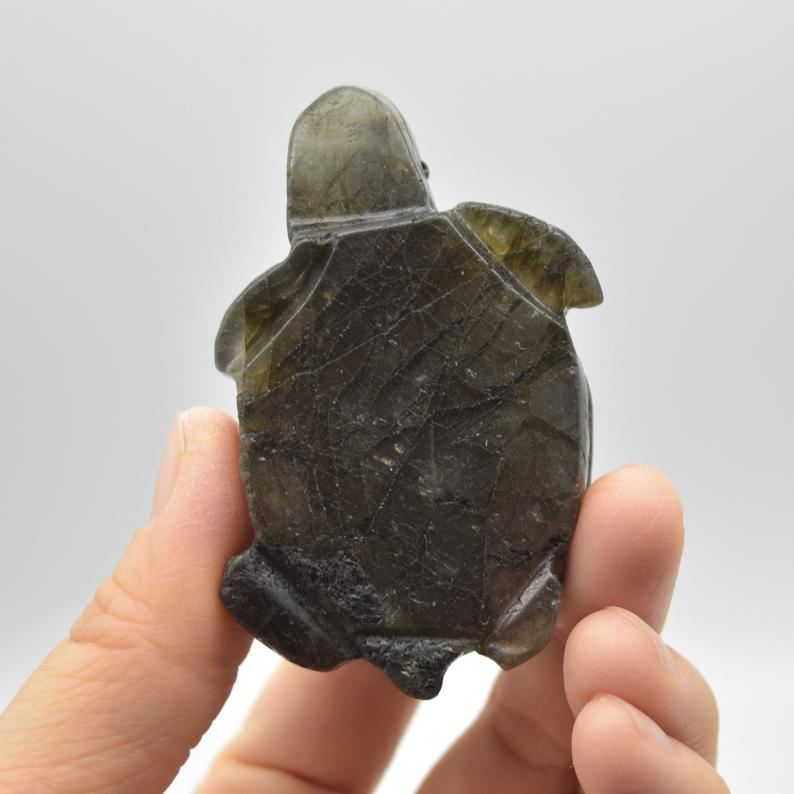 Labradorite Turtle - 6.5cm x 4cm x 2.5cm - 84 grams
