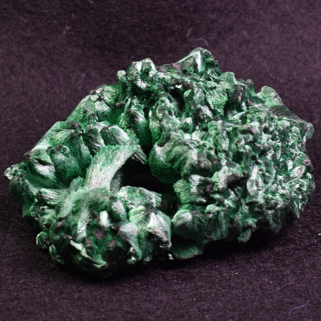 Raw Yangchun Malachite Specimen - Botryoidal Malachite - Velvet Malachite - Fibrous Malachite - 145 grams #23