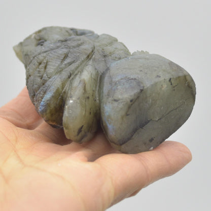 Labradorite Crystal Carved Owl - 9cm - 211 grams #18