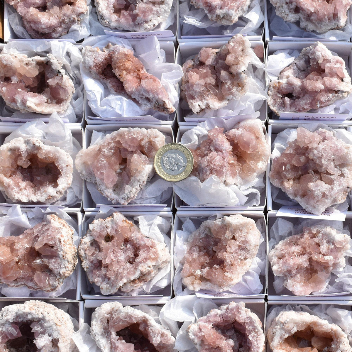 Pink Amethyst Raw Specimen Geode Rock - 1 Count - Various Sizes - #01