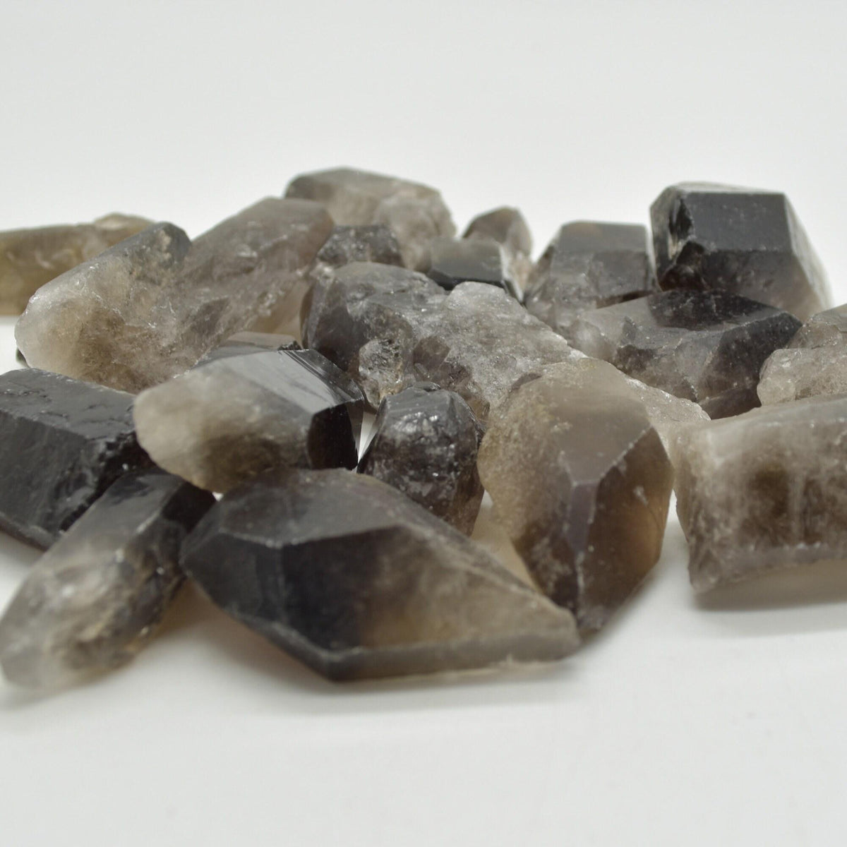 Large Raw Brazil Smoky Quartz Crystal Point Nuggets - Wholesale - 1kg Bag