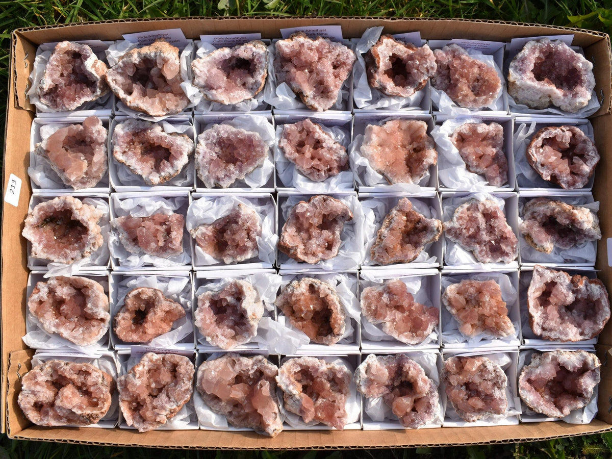 Pink Amethyst Raw Specimen Geode Rock - 1 Count - Various Sizes - #02
