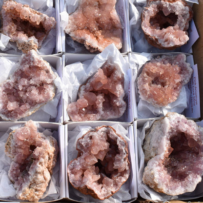 Pink Amethyst Raw Specimen Geode Rock - 1 Count - Various Sizes - #02