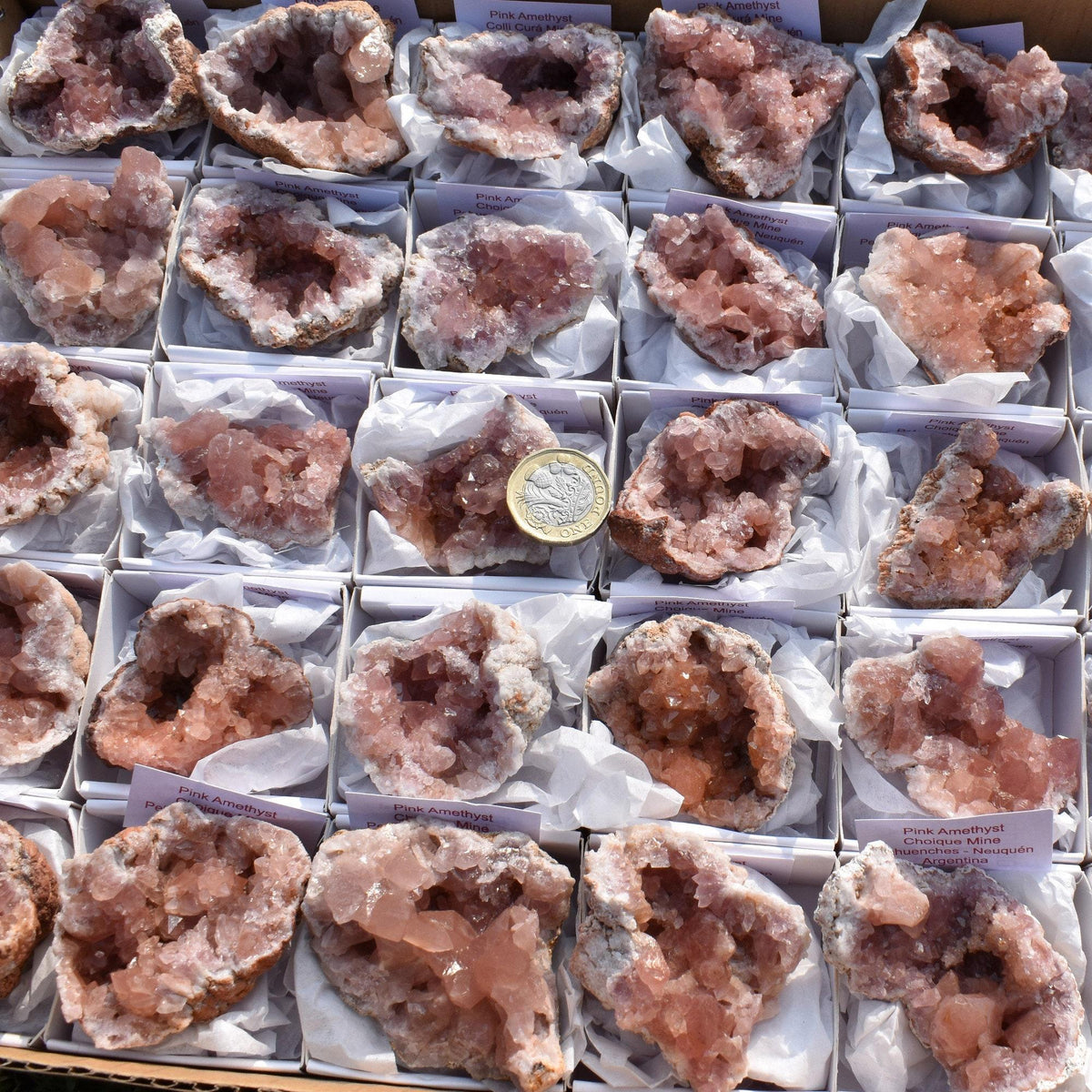 Pink Amethyst Raw Specimen Geode Rock - 1 Count - Various Sizes - #02