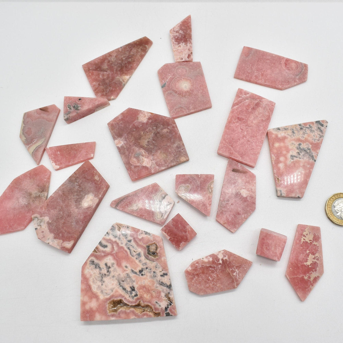 Rhodochrosite Slices - Wholesale - Lot 01 - 394 grams
