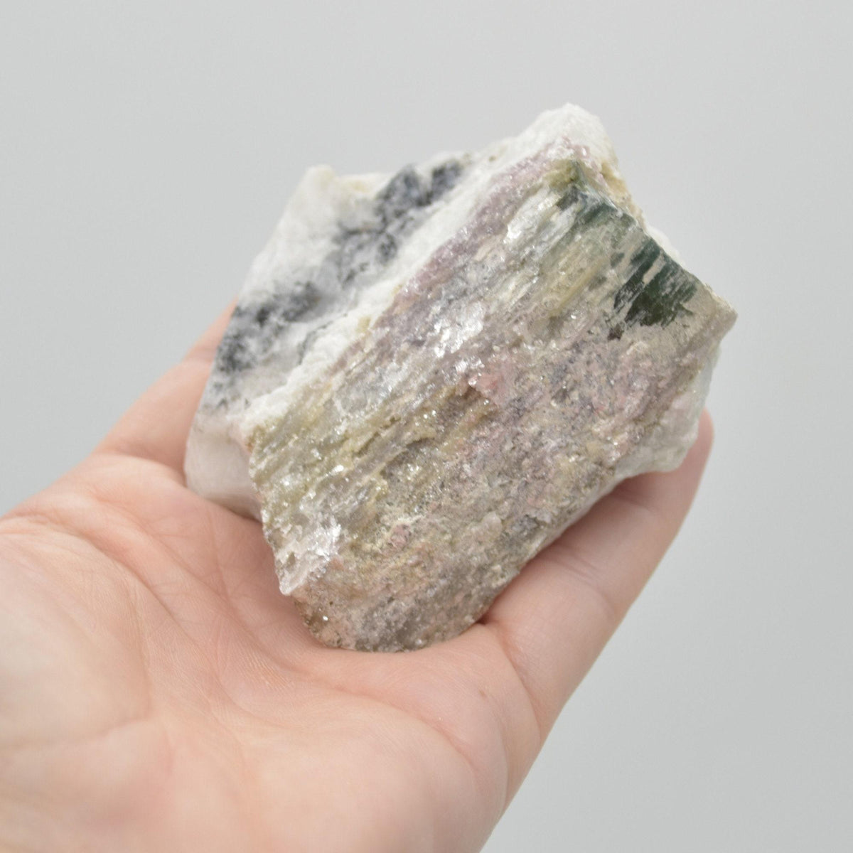 Raw Watermelon Tourmaline Specimen Rock - 199 grams #14
