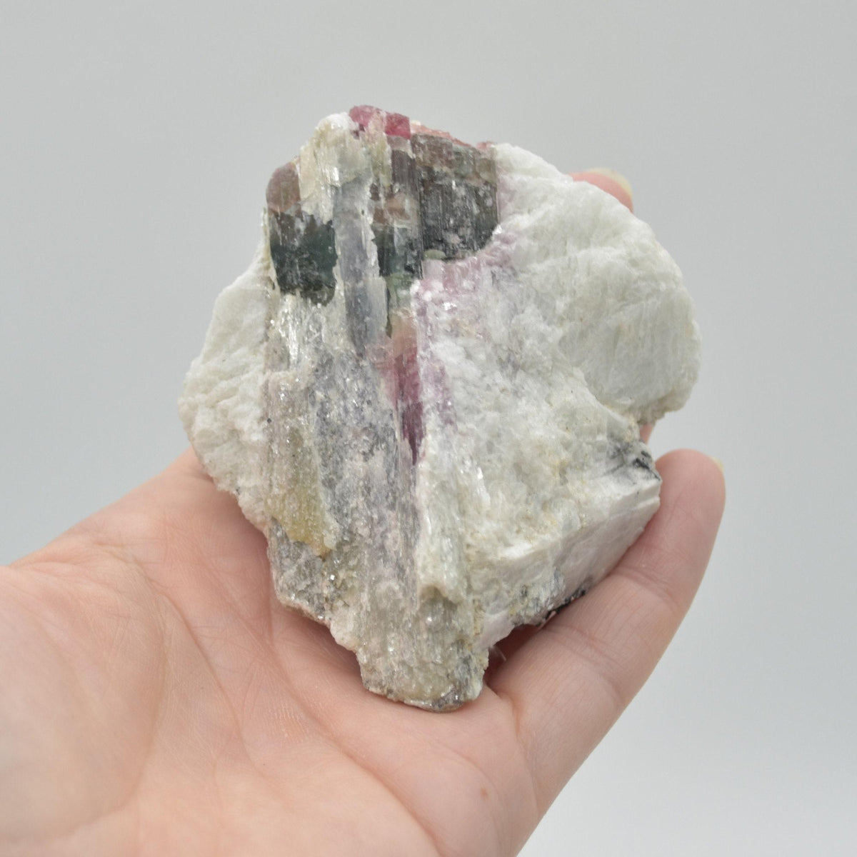 Raw Watermelon Tourmaline Specimen Rock - 189 grams #08