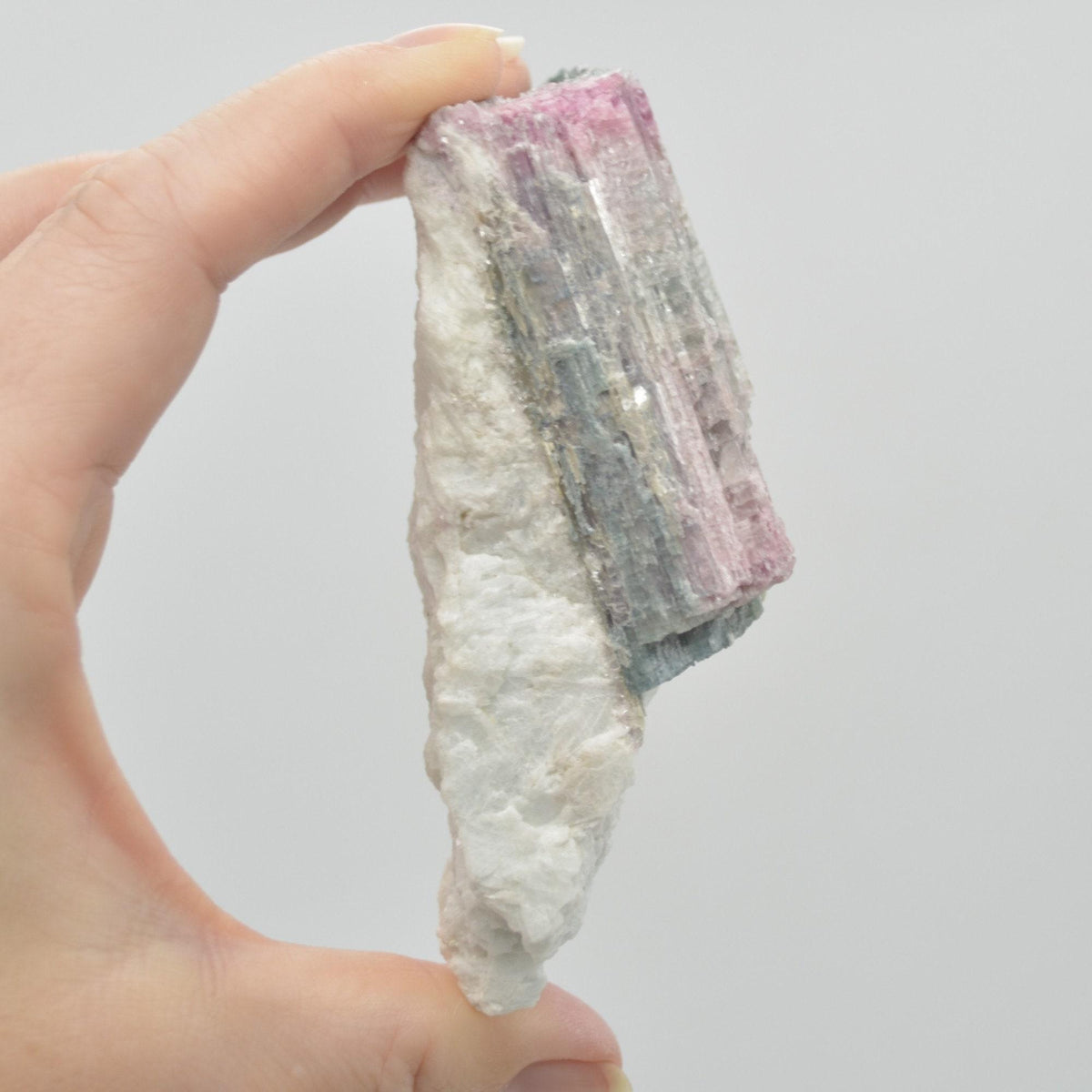 Raw Watermelon Tourmaline Specimen Rock - 219 grams #07