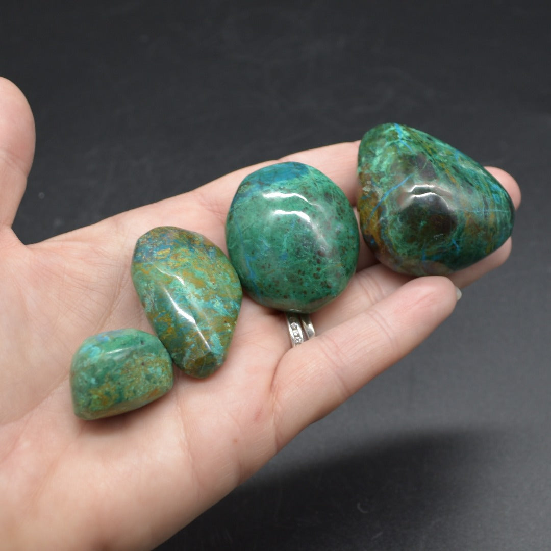 Chrysocolla Tumble Stone Crystals - 4 Sizes