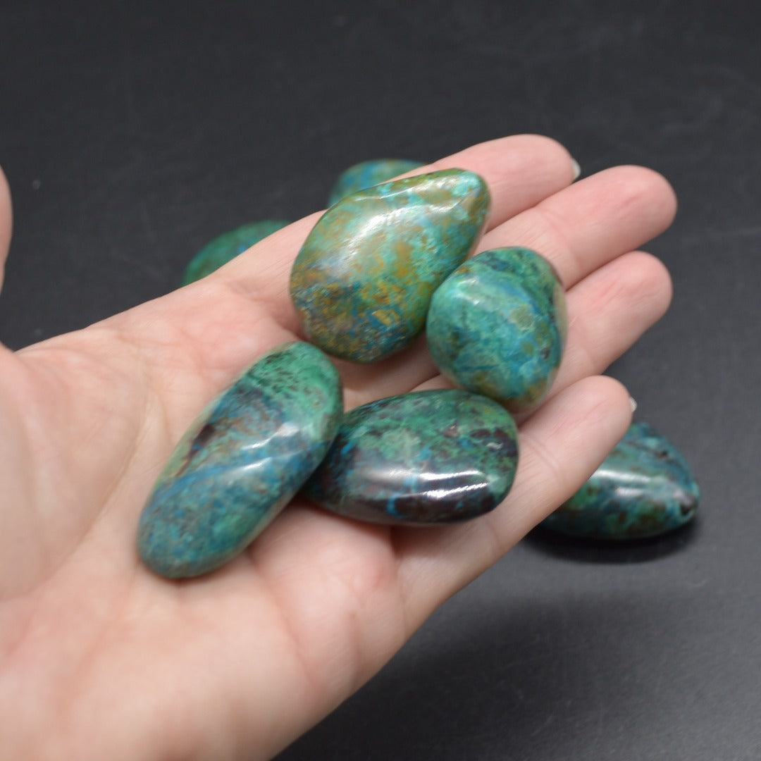 Chrysocolla Tumble Stone Crystals - 4 Sizes
