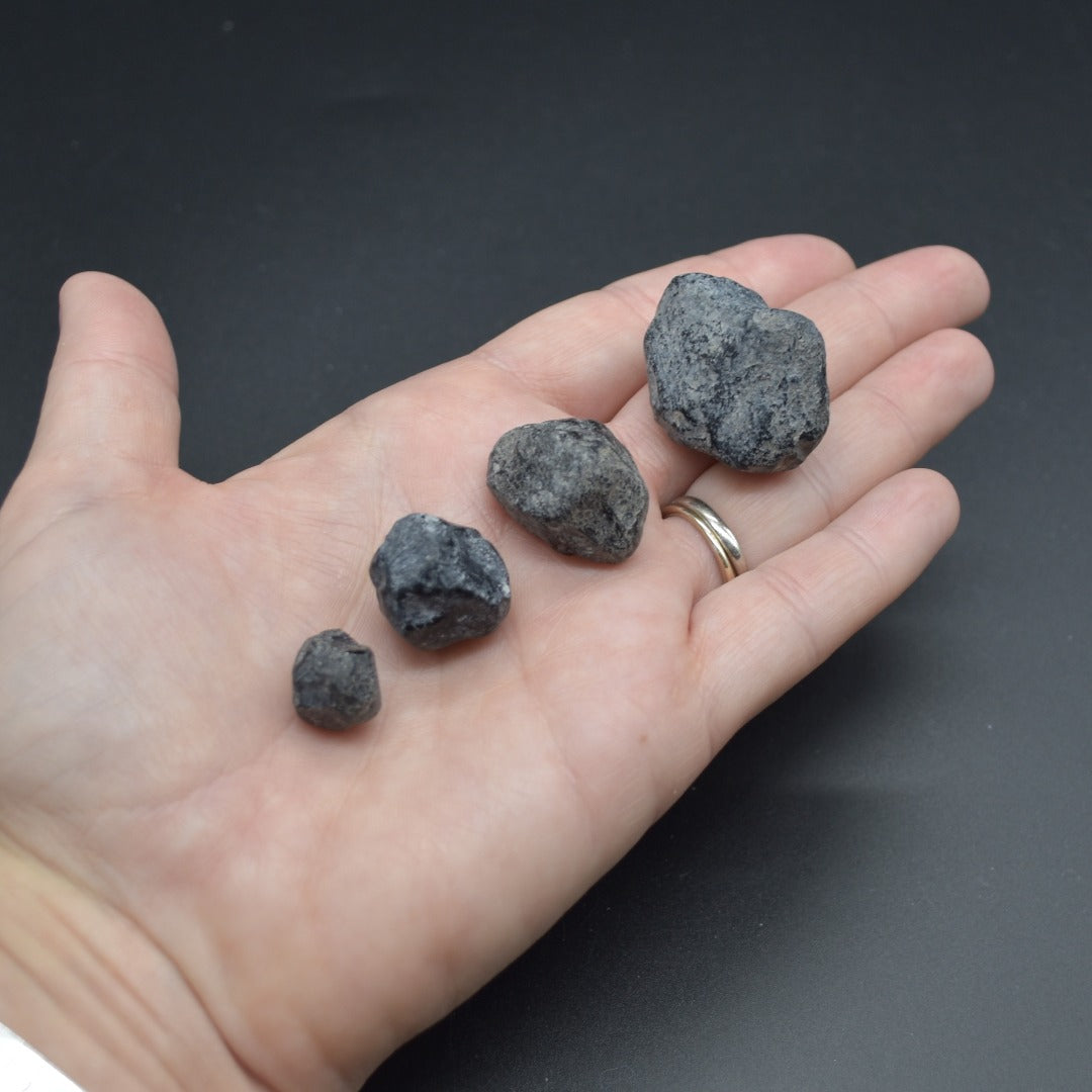 Natural Apache Tear Obsidian Raw Specimen from Arizona, USA - 4 Sizes
