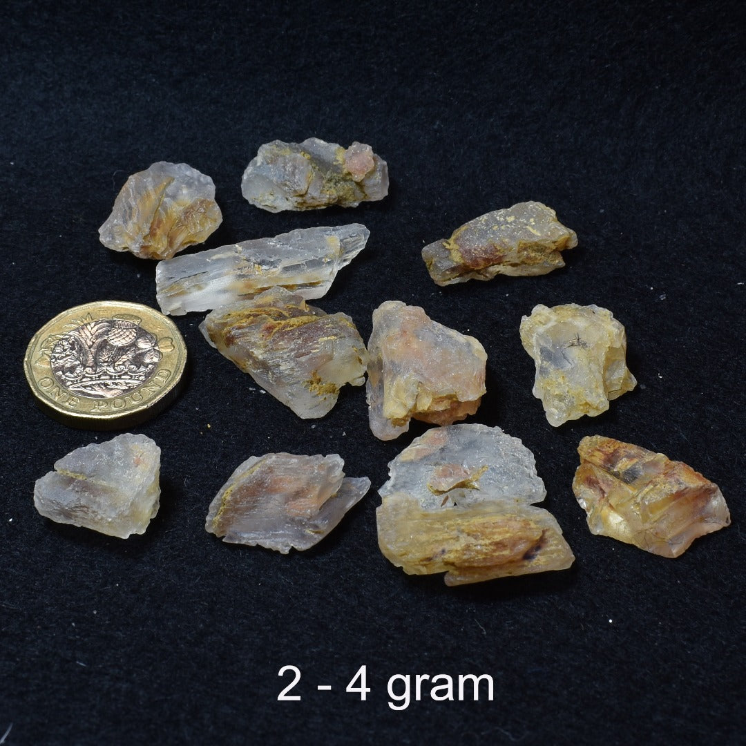 Petalite, Synergy 12, Raw Crystal Specimen with Lithium bearing mineral inclusion from Brazil - 4 Sizes